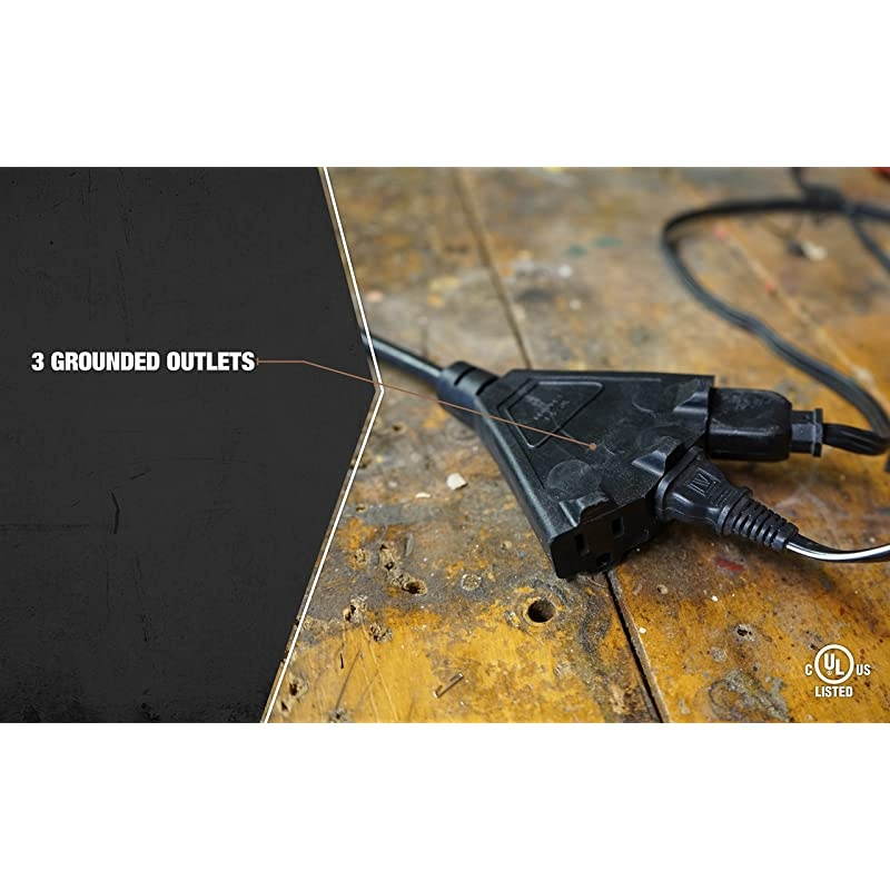 48006SW Retractable Cord Reel with 30Foot 143 Black Extension Cord 3 Grounded Outlets Red