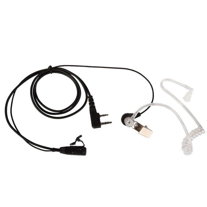 Black 80cm Eer-Hook Headset Earphone For Two Way Radio Walkie Talkie