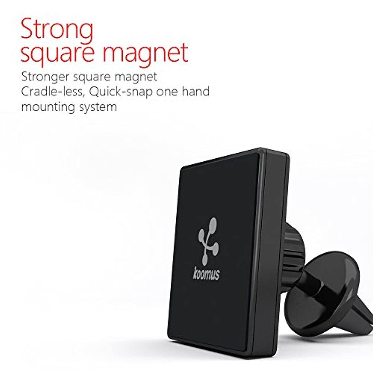 Koomus Magnetos Universal Air Vent Magnetic Cradle-Less Smartphone Car Mount Holder