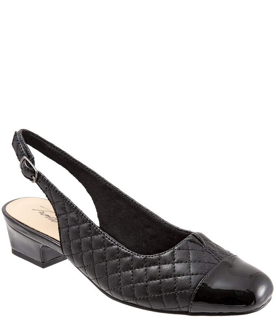Trotters Dea Quilted Leather Sling Pumps
