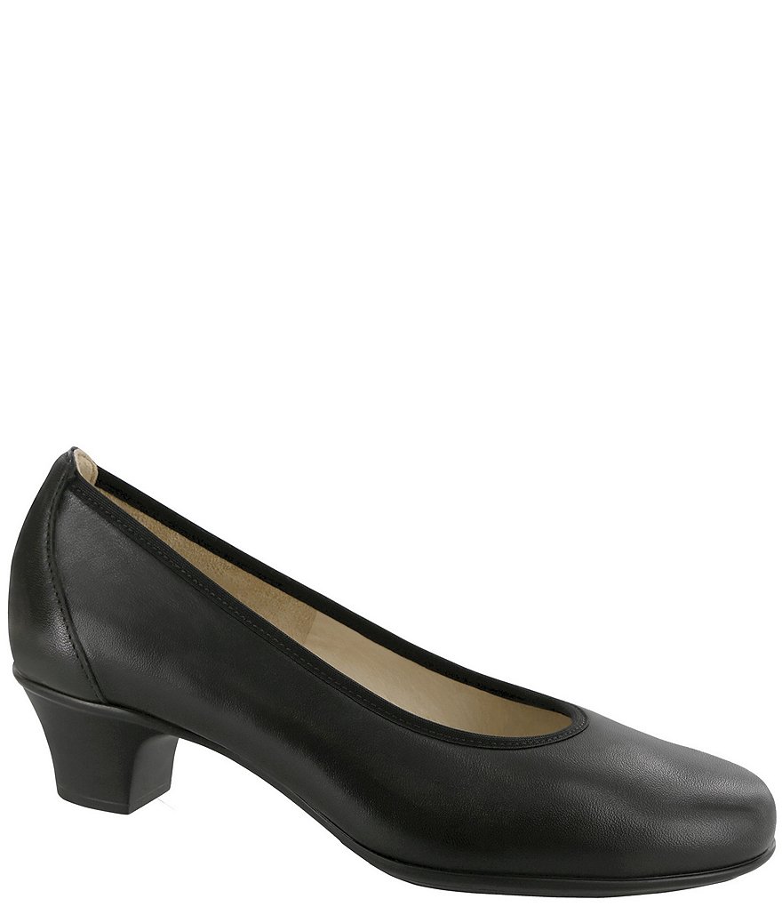 SAS Milano Leather Block Heel Pumps