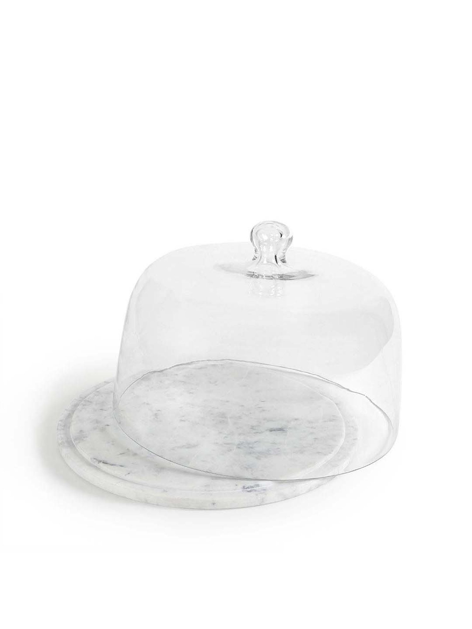 ellementry Shaye Transparent Glass Cloche with Base - Set of 1