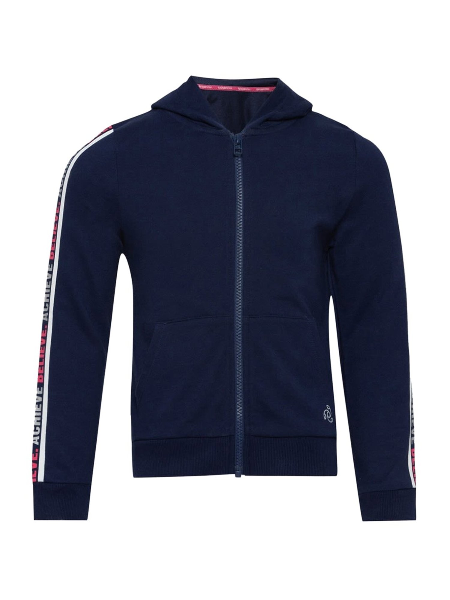 Jockey Kids Navy Solid AG20 Hooded Jacket