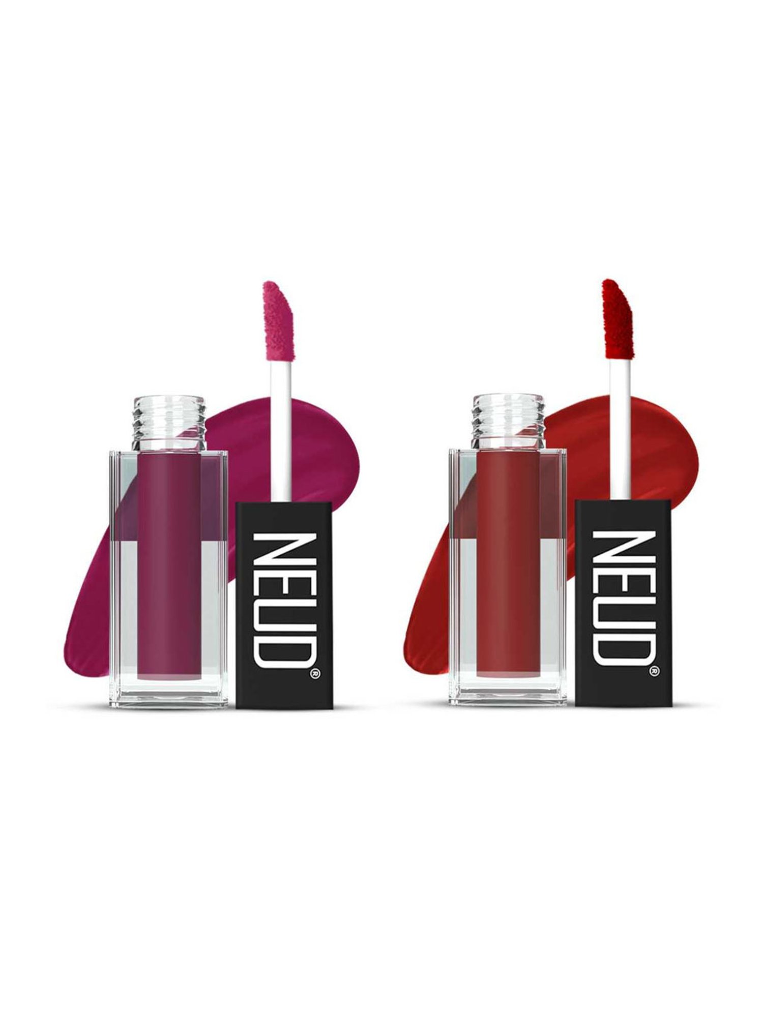 Neud Matte Liquid Lipstick Combo Mauve-a-Licious & Perfect Pout with Two Lip Gloss Free