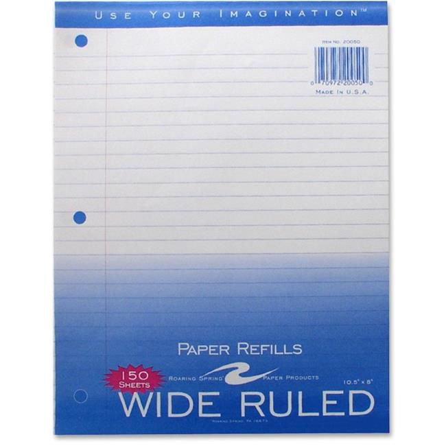 Roaring Spring 3-Hole Wide Ruled Filler Paper