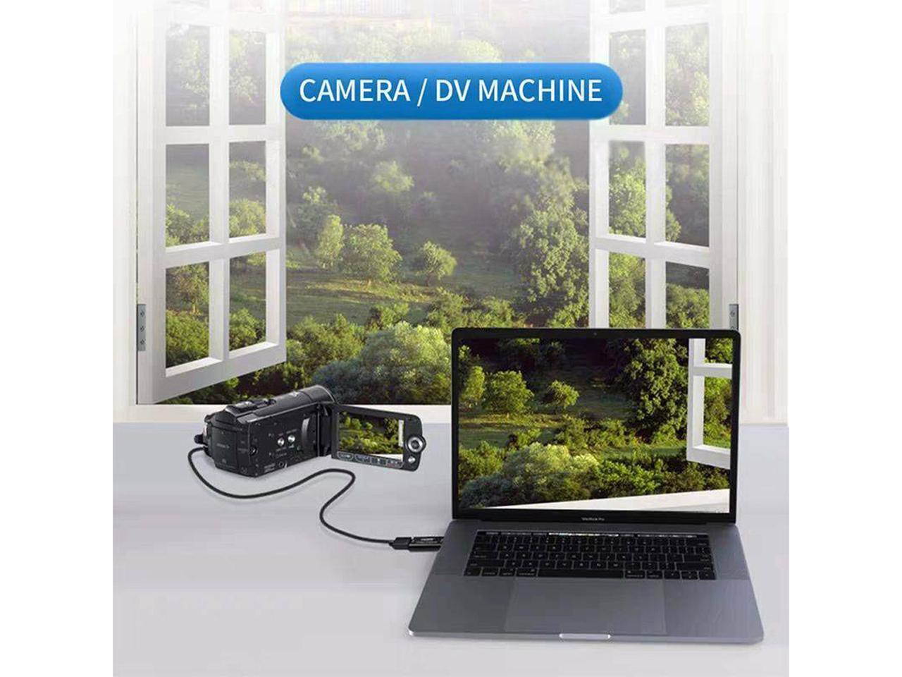 Audio Video Capture Card HDMI to USB 2.0 1080P Record Directly to Computer for Gaming, Streaming, Teaching, Video Conference or Live Broadcasting