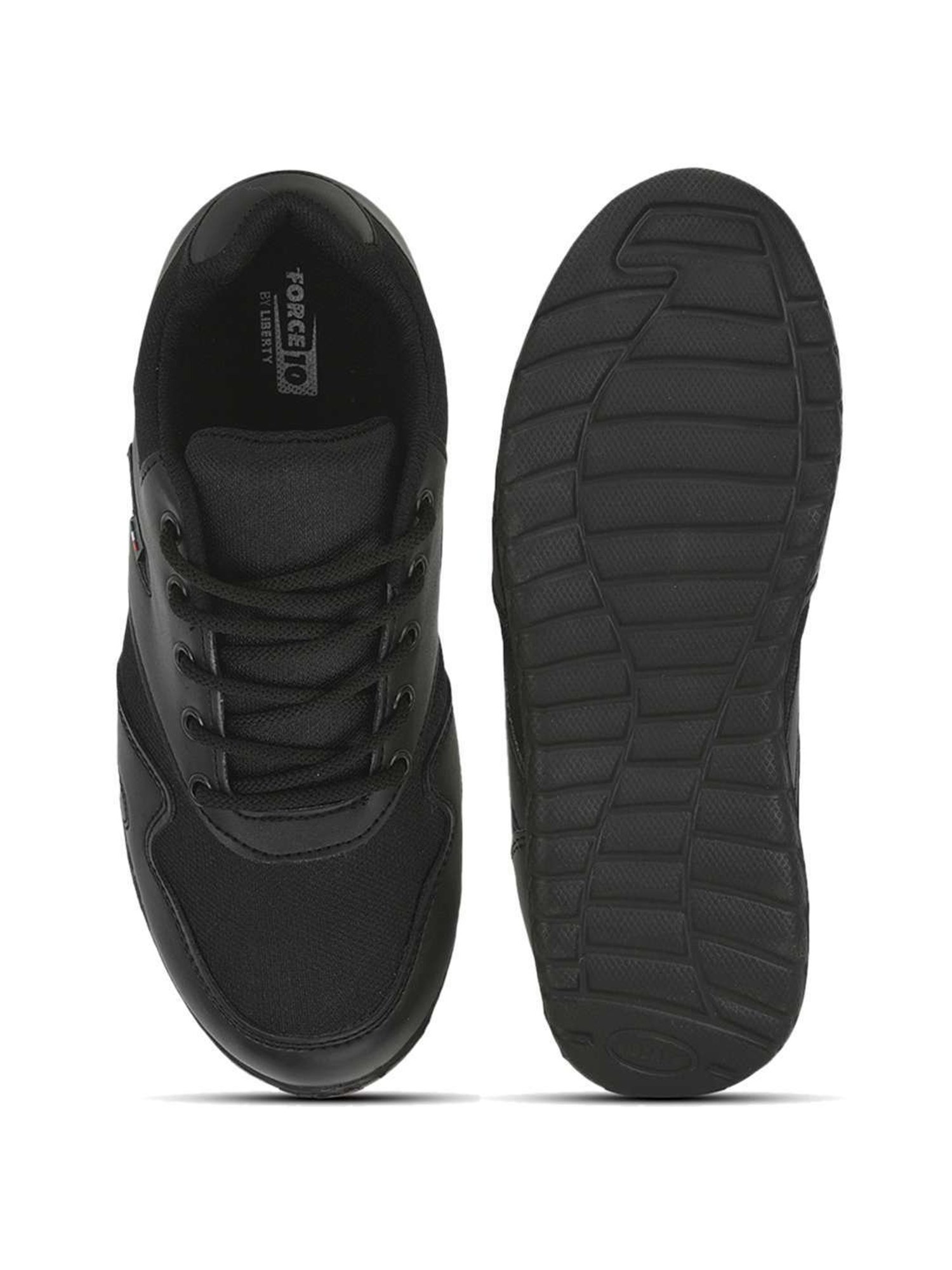 Force 10 By Liberty Kids Black School Shoes