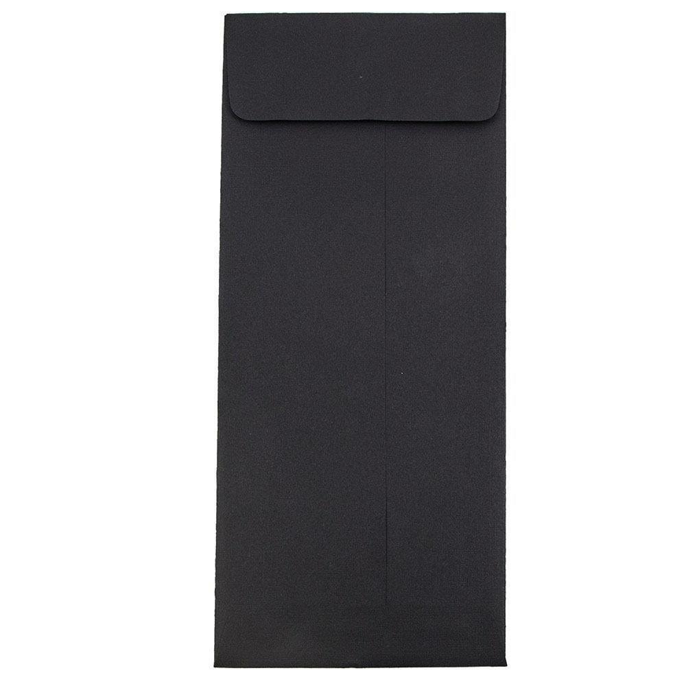JAM PAPER #14 Policy Business Premium Envelopes - 5 x 11 1/2 - Black Linen - 50/Pack