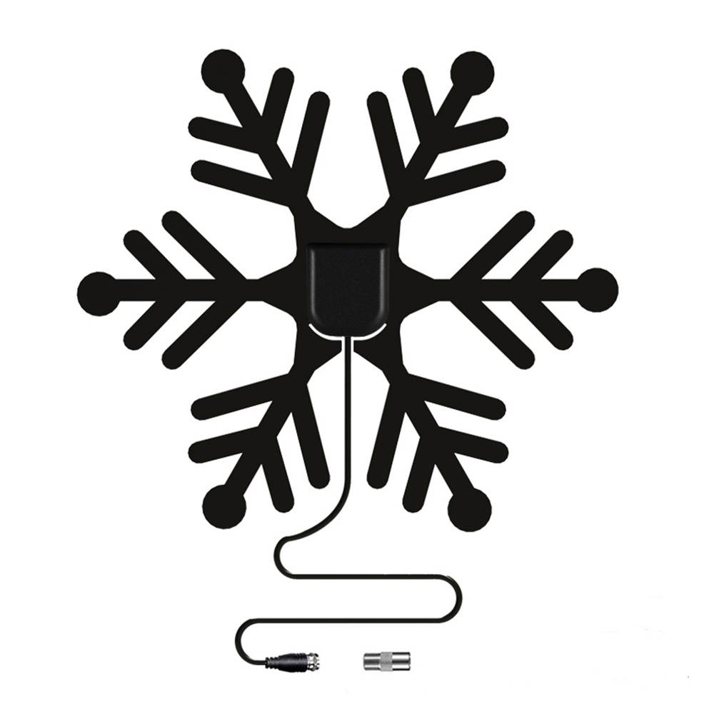 25dB Indoor Digital TV Aerial Digital HDTV Antenna 80 Miles TV Radius Antenna VHF UHF Antenna with Universal Connector