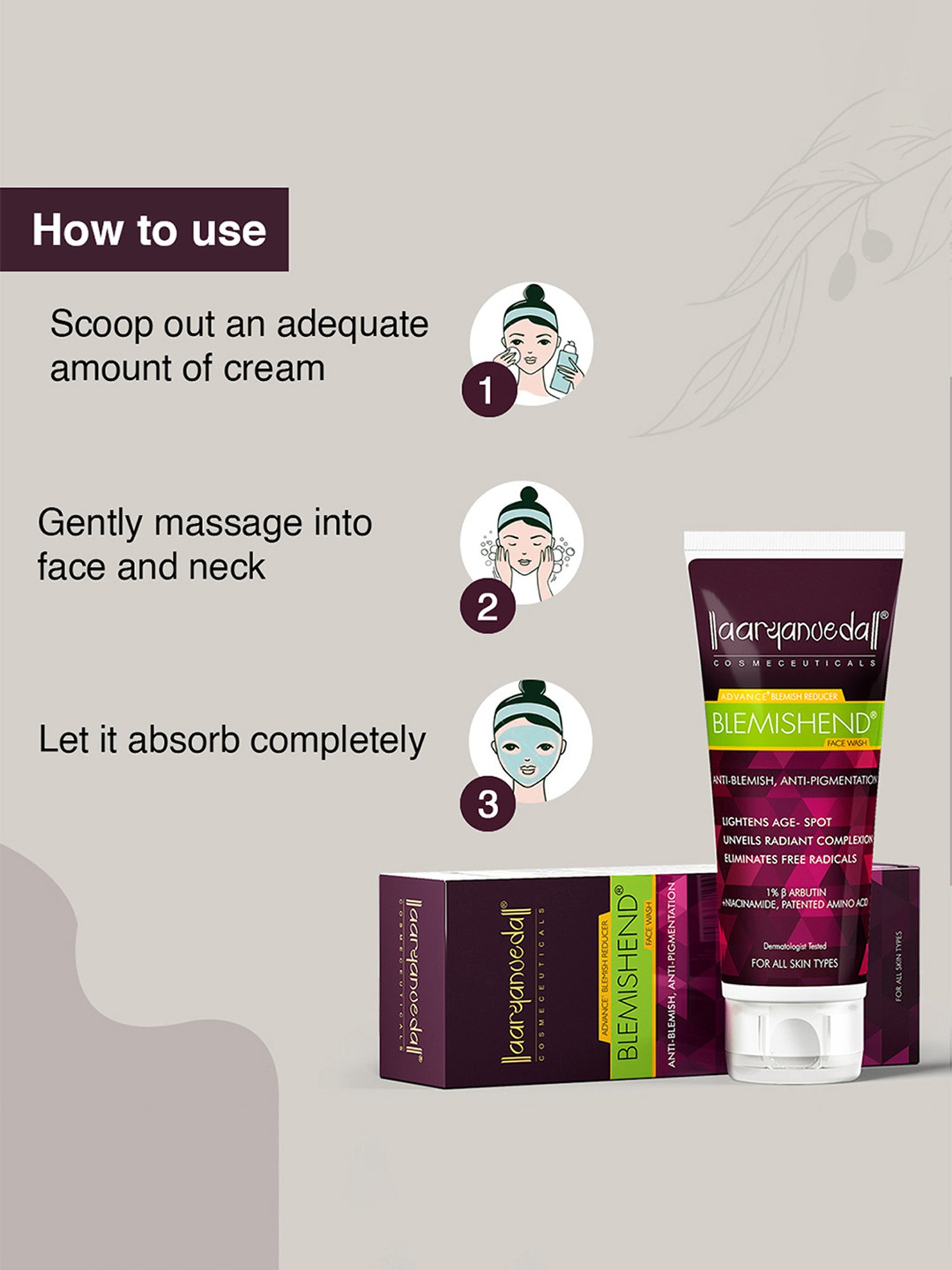 Aryanveda Blemishend Face Wash - 60 ml