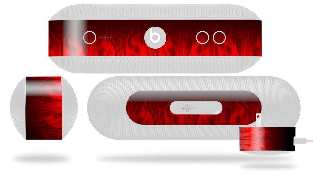 Fire Red Decal Style Skin - fits Beats Pill Plus (BEATS PILL NOT INCLUDED)