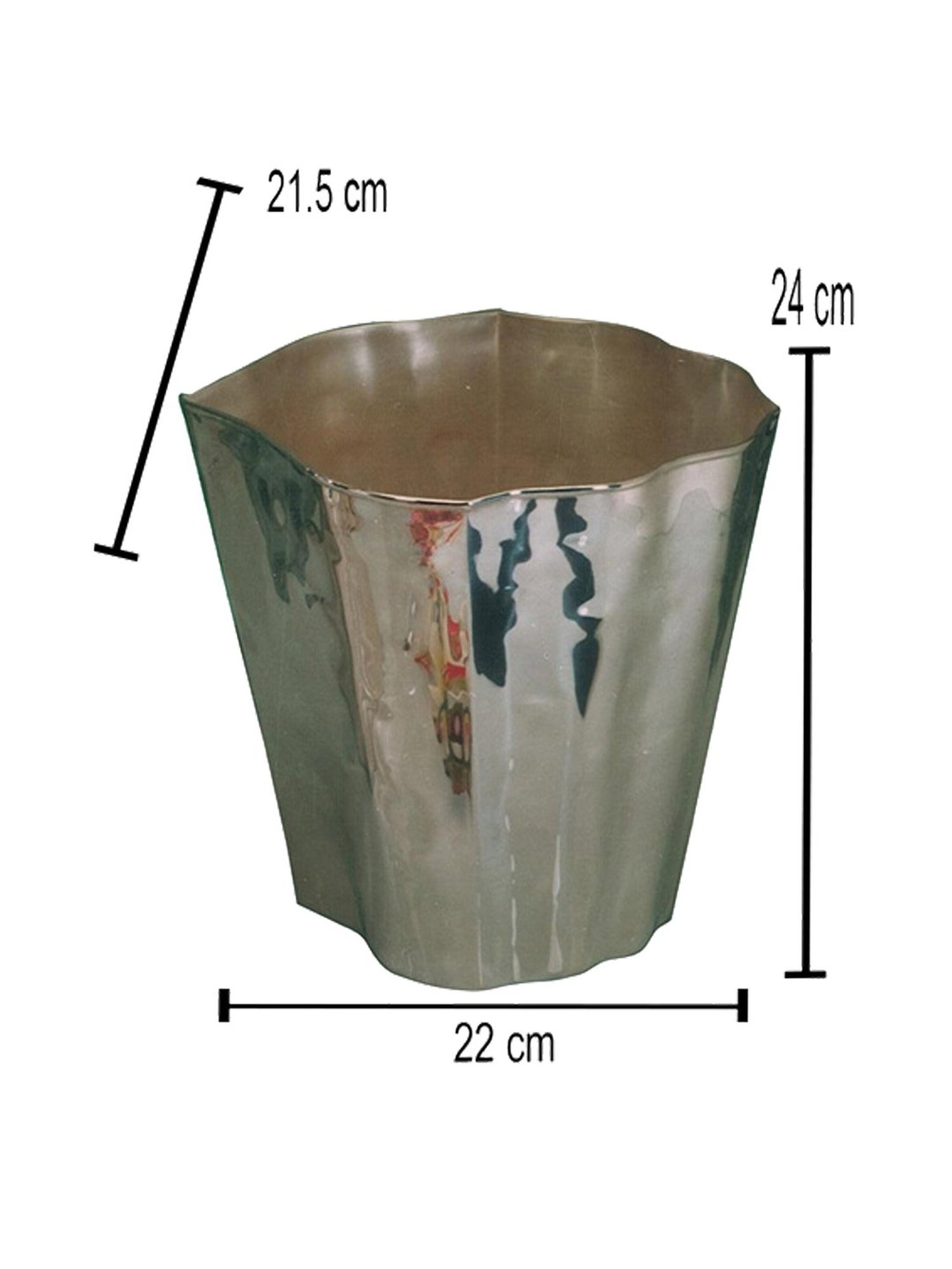 Episode Silver Plated Flower Vase Square Planter - Medium