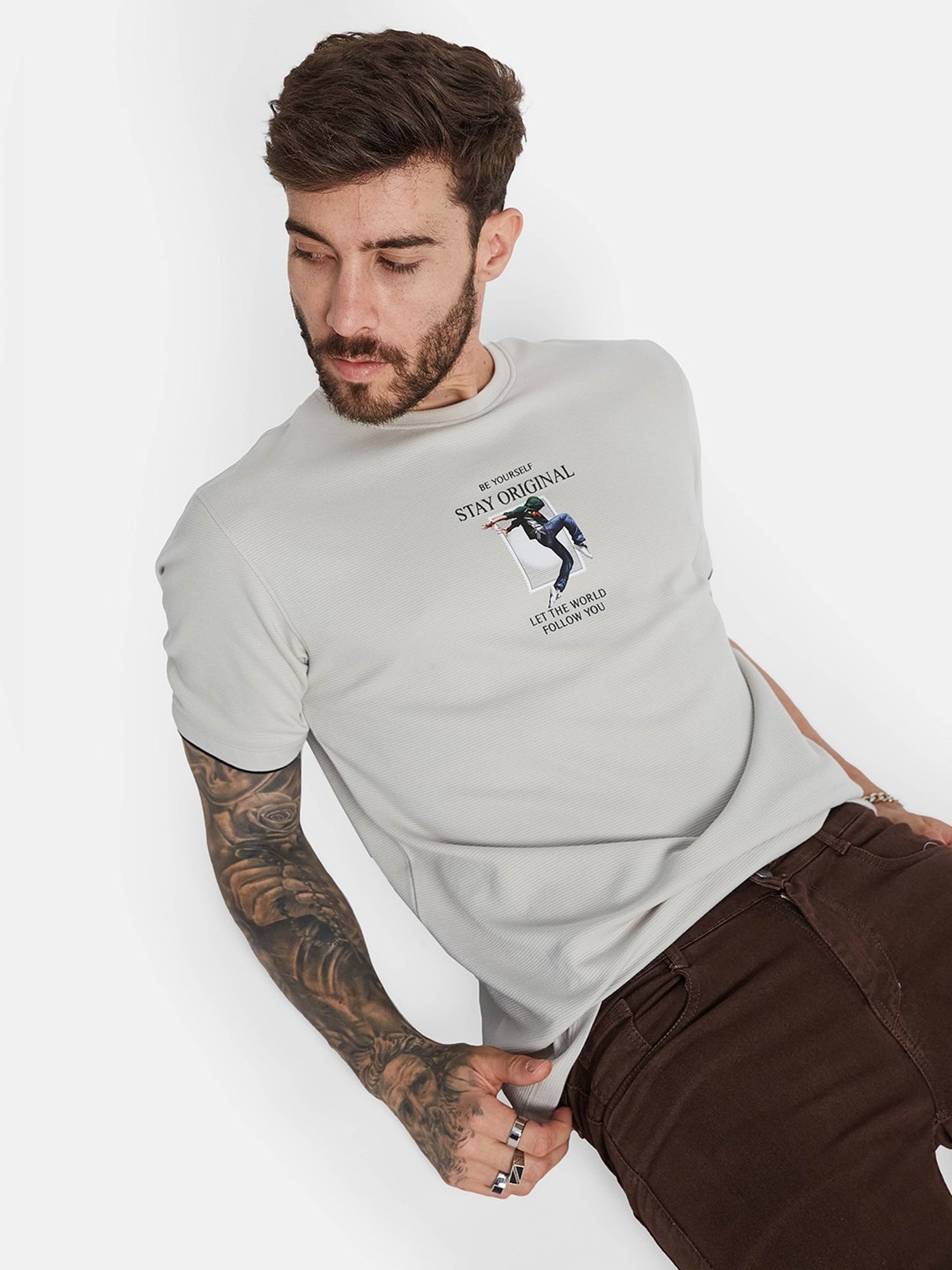 Octave Mastic Regular Fit Printed T-Shirt