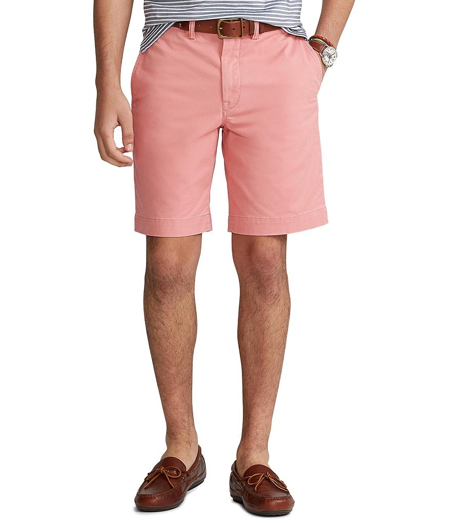 Roundtree & Yorke Big and Tall Performance 9#double; and 11#double; Inseam Flat Front Herringbone Print Shorts