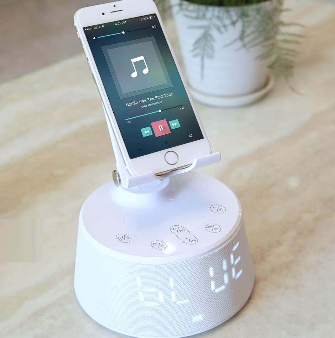 Emerson ER-X300 Docking Station with Wireless Charging, Bluetooth Speaker, Hands-Free Calling and Adjustable Arm