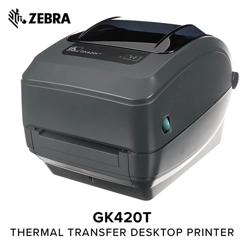 GK420t Thermal Transfer Desktop Printer for labels Receipts Barcodes Tags and Wrist Bands Print Width of 4 in USB and Ethernet Port Connectivity GK42102210000