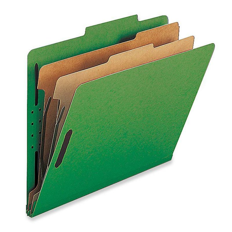 Nature Saver Classification Folders w/ Fstnrs 2 Dvdrs Legal 10/BX GN SP17226