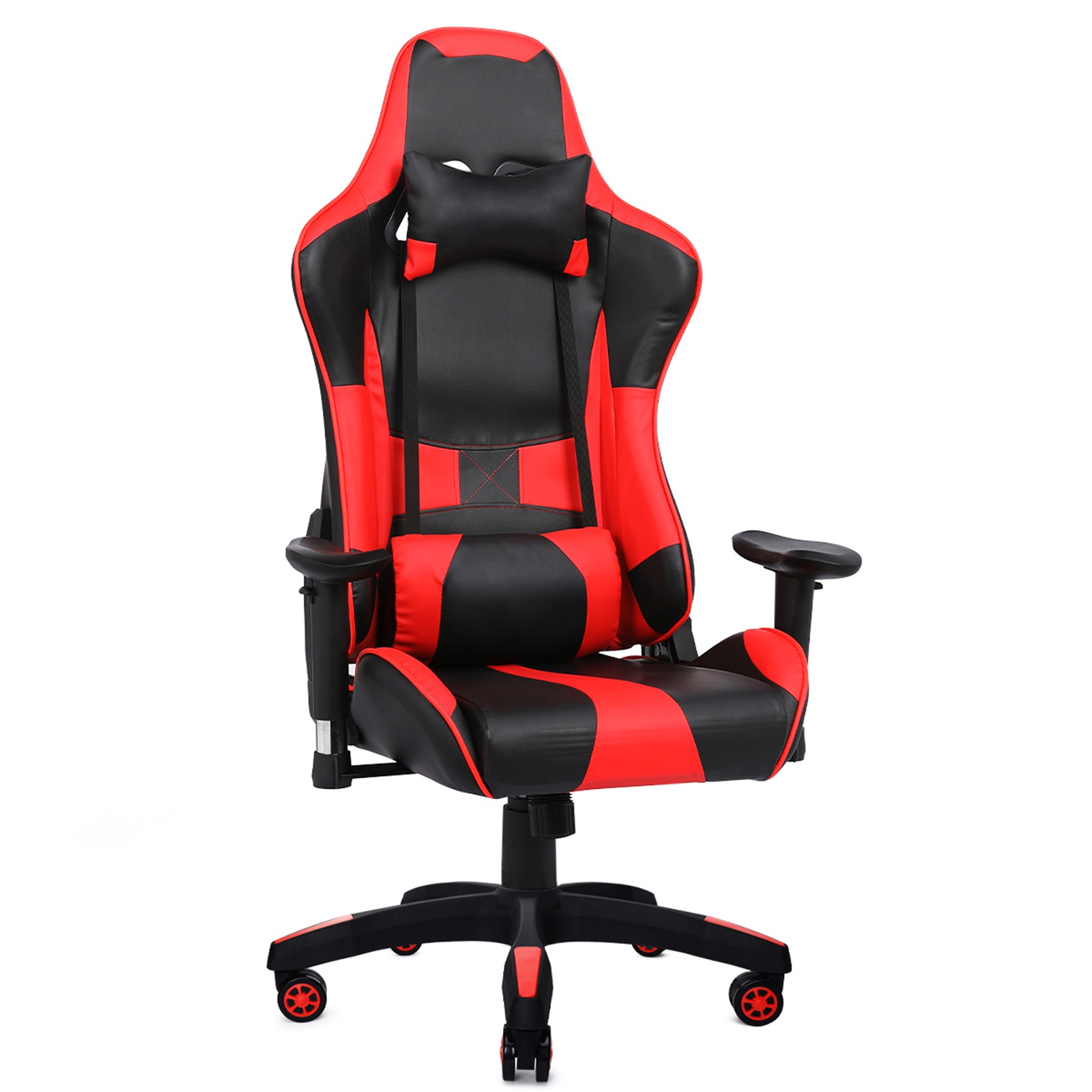 YOUTHUP Racing Style Gaming Chair Adjustable Ergonomic Computer Desk Chair,PU Leather Racing Reclining Swivel High Back Chair with Headrest and Lumbar Support,Pink