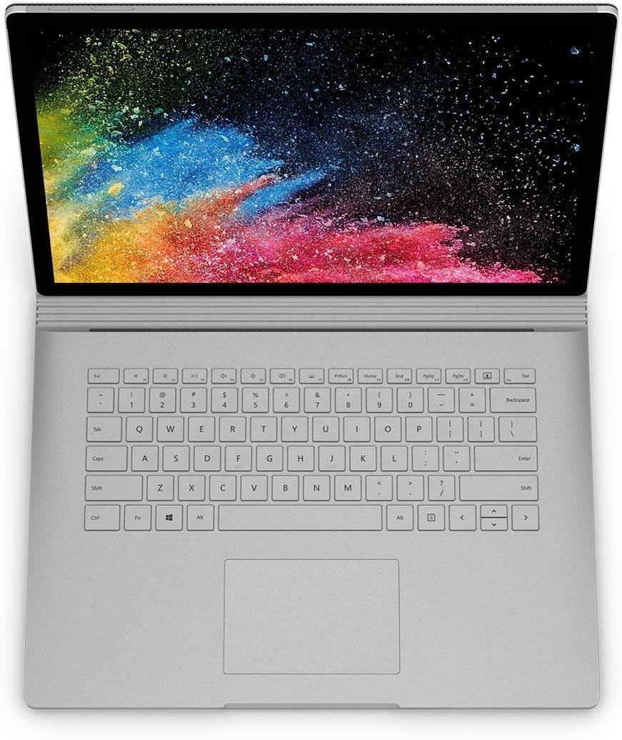 Microsoft Surface Book 2 HNM-00001 Laptop (Windows 10, Intel i7-8650U, 13.5" Screen, Storage: 512 GB, RAM: 16 GB) Silver (HNM-00001)