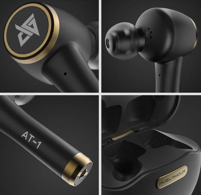 AT-1 TWS Smart Touch Wireless Bluetooth 5.0 Earphone IPX5 Waterproof Sport HiFi Sound Earbuds Noise Reduction Headset