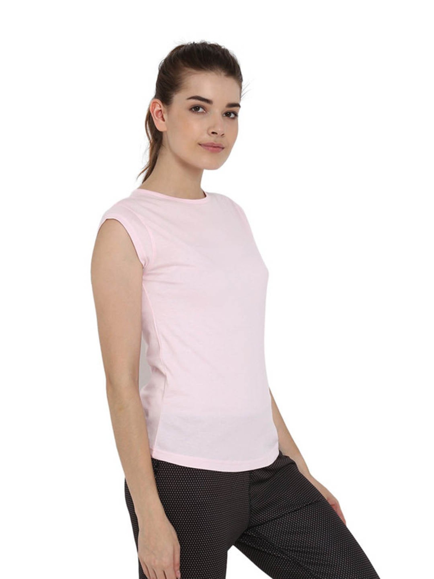 Appulse Light Pink & Dark Pink Cotton T-Shirt - Pack of 2