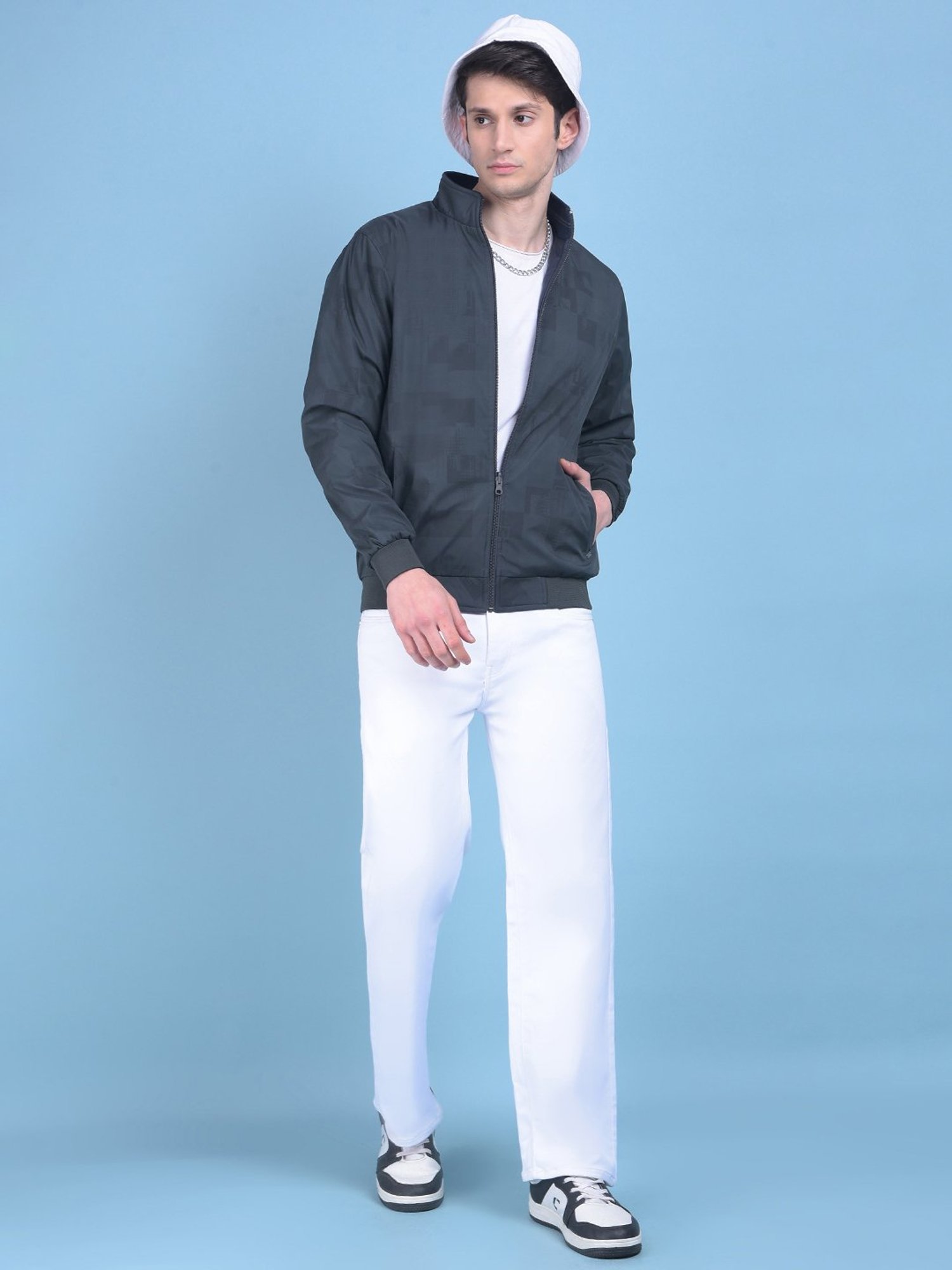 Crimsoune Club Military Green Regular Fit Printed Jacket