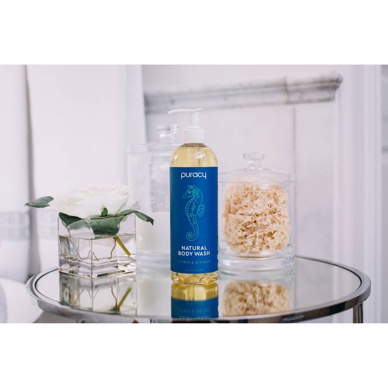 Puracy Citrus & Sea Salt Natural Body Wash Shower Gel - 16 fl oz