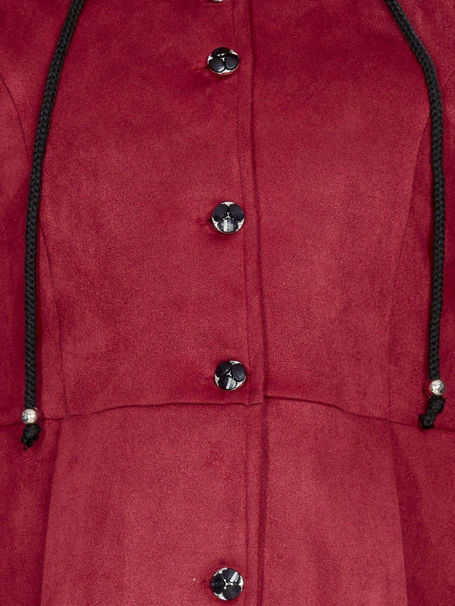 Many Frocks Kids Red Solid Dress