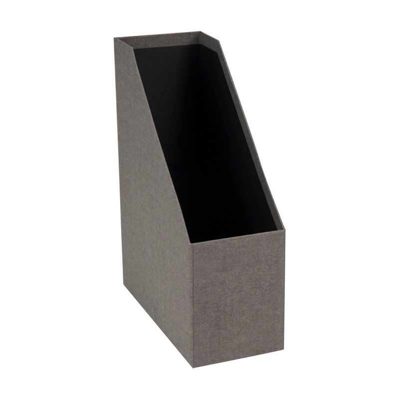 Set of 3 Estelle Canvas Magazine File Gray - Bigso Box of Sweden