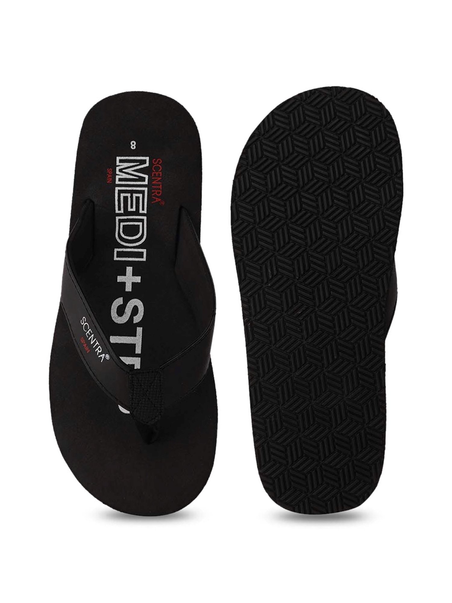 Scentra Men's Black Flip Flops