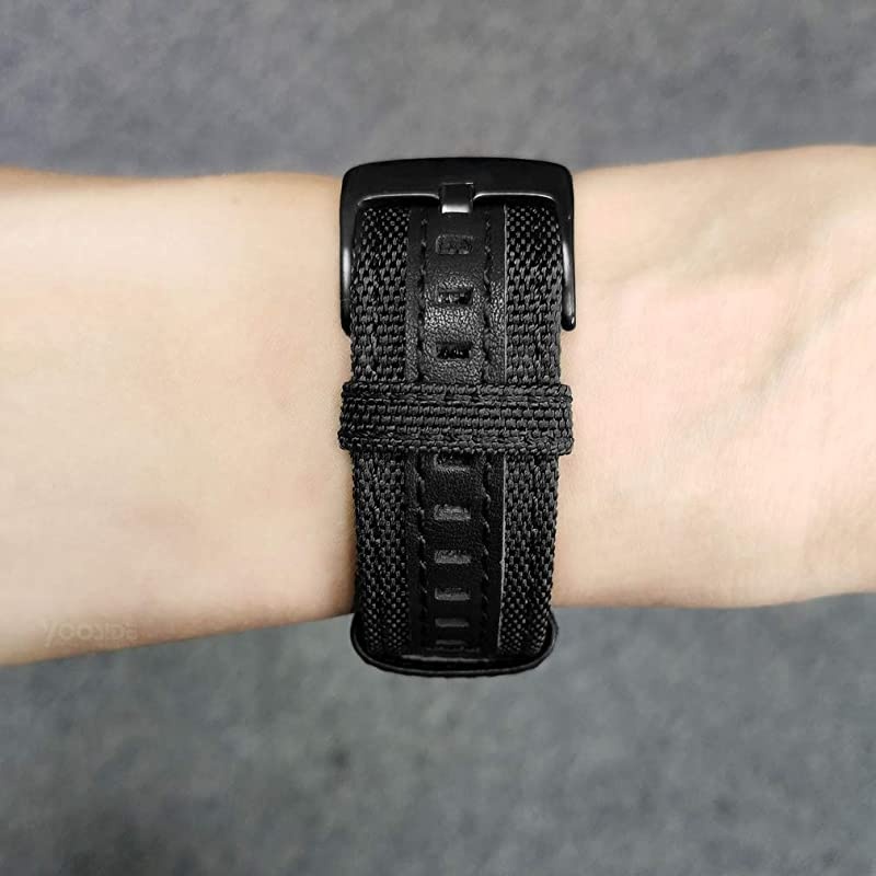 Fenix 5Fenix 6 Watch Band 22mm QuickFit NOTA Nylon Durable Wristband Strap for Garmin Fenix 55 PlusFenix 6InstinctQuatix 5 MARQForerunner 935945Fit Wrist 63866inch Black