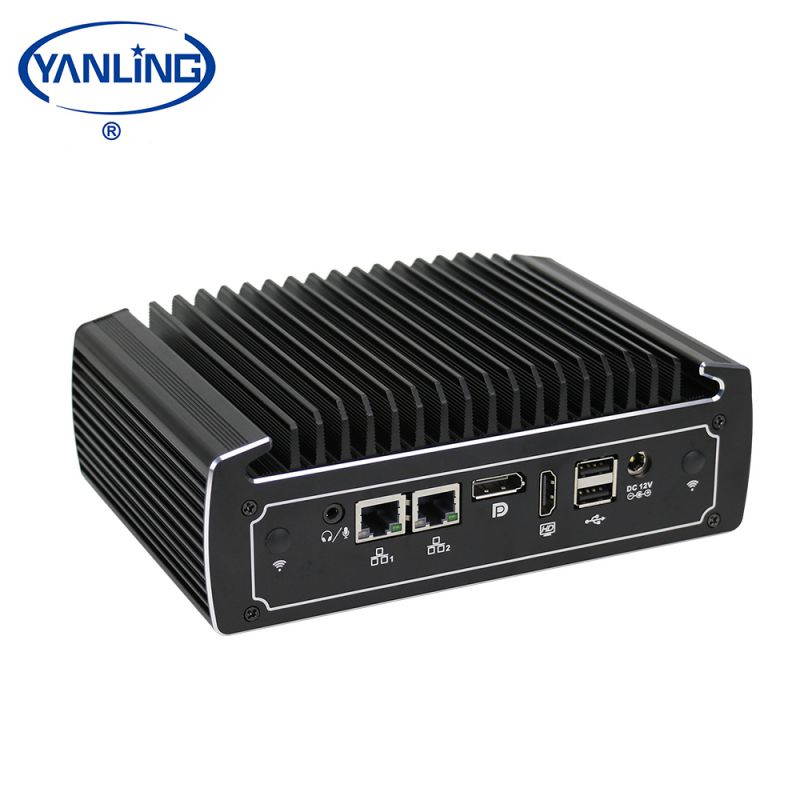 Fanless Mini Computer, Intel 8th Gen. i5-8250U CPU  Industrial Computer Mini Desktop PC,With DP HD Dual LAN2COM,4USB3.0,SIM Slot,Windows 10 Pro,4GB DDR4 RAM,32GB SSD