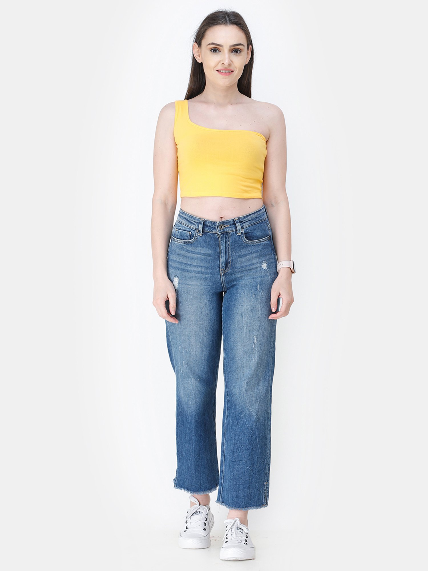 Cation Yellow Crop Top