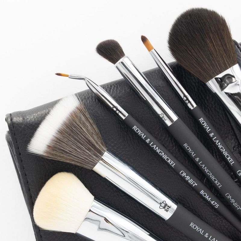 OMNIA Brush Artist Favorites, Christina Vida, 7pc Makeup Brush Set with Wrap