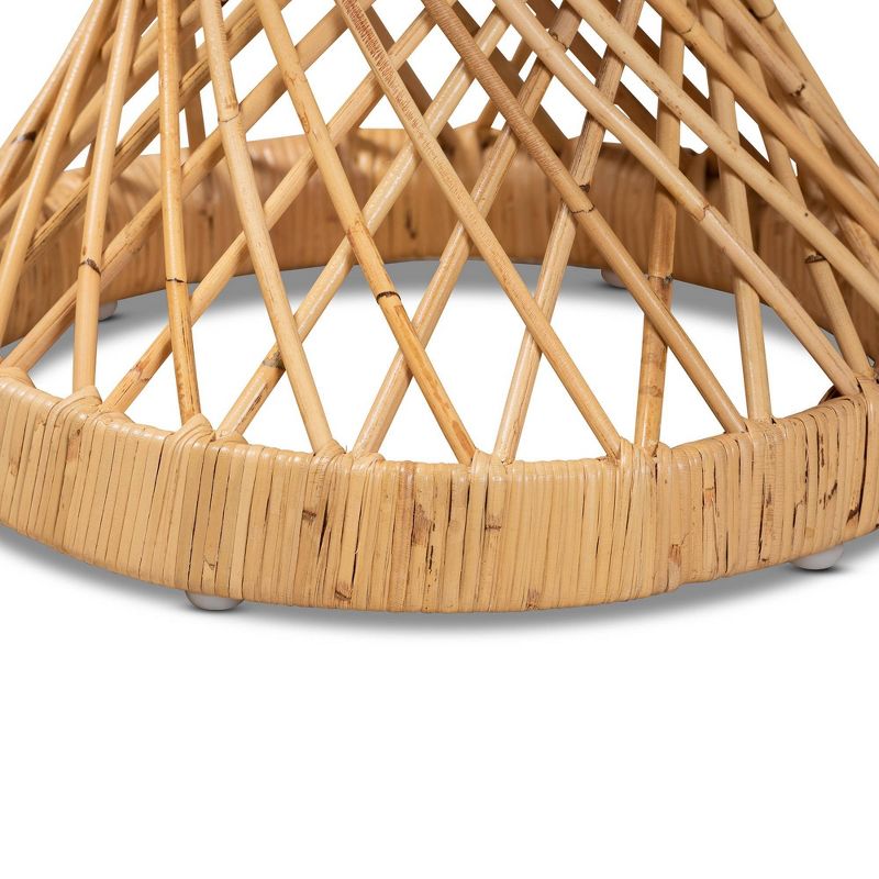 Seville Rattan End Table Natural - Baxton Studio