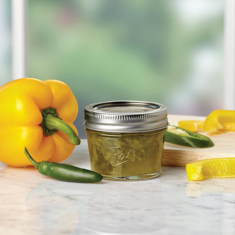 Ball 4oz 12pk Smooth Sided Regular Mouth Mason Jars