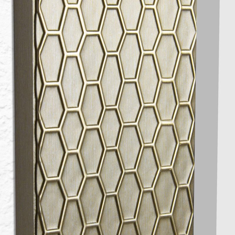 29.5" x 35.5" Champagne Honeycomb Frame Mirror - Head West