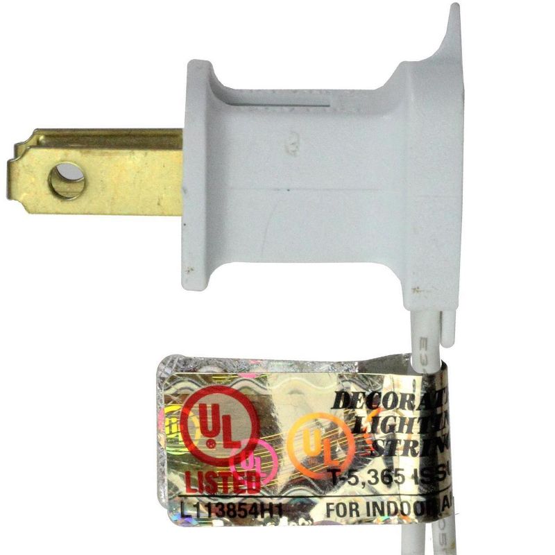 Kaemingk 128ct LED Iridescent White Snowball Cluster Christmas Lights White - 6.6' White Wire