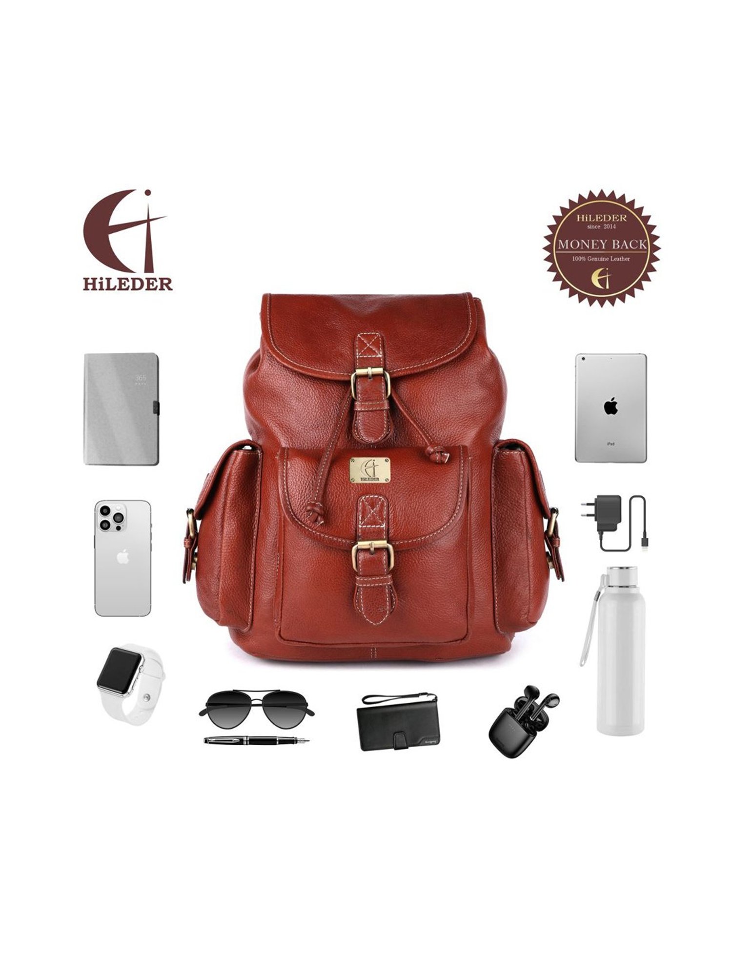 HiLEDER 11.7 Ltrs Tan Large Laptop Backpack