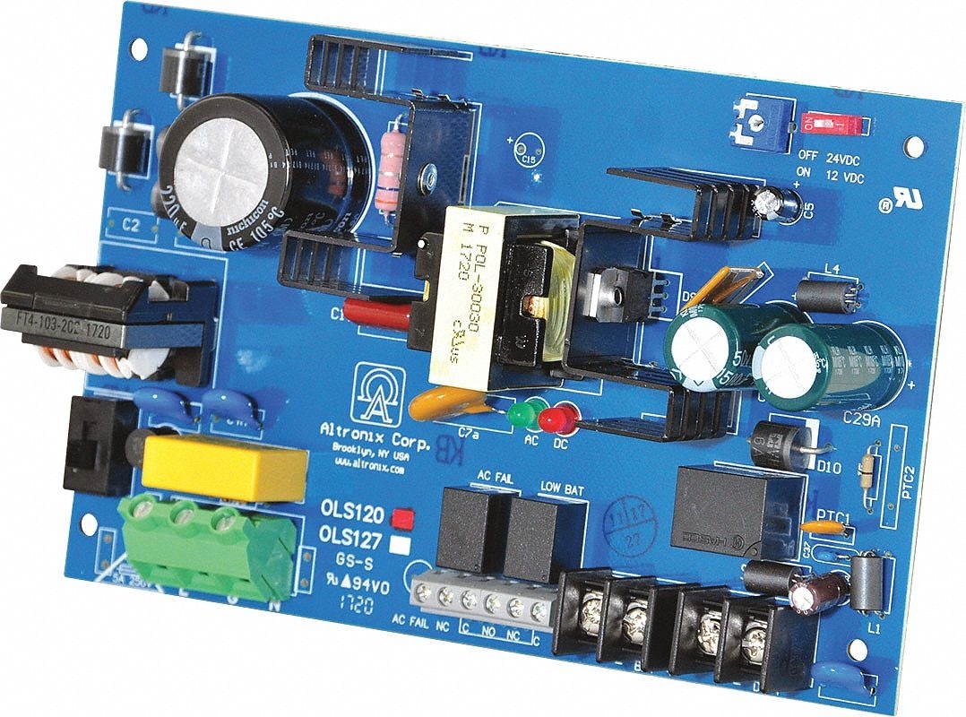 ALTRONIX OLS120 OFFLINE SWITCHING SUPERVISED PWR SUPP/CHARGER 12 OR 24VDC