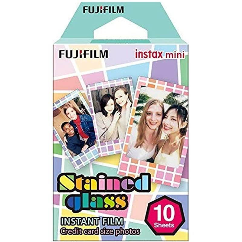Instax Mini Stained Glass Instant Film 10 Shots +  Instax Mini Shiny Stars Instant Film 10 Shots