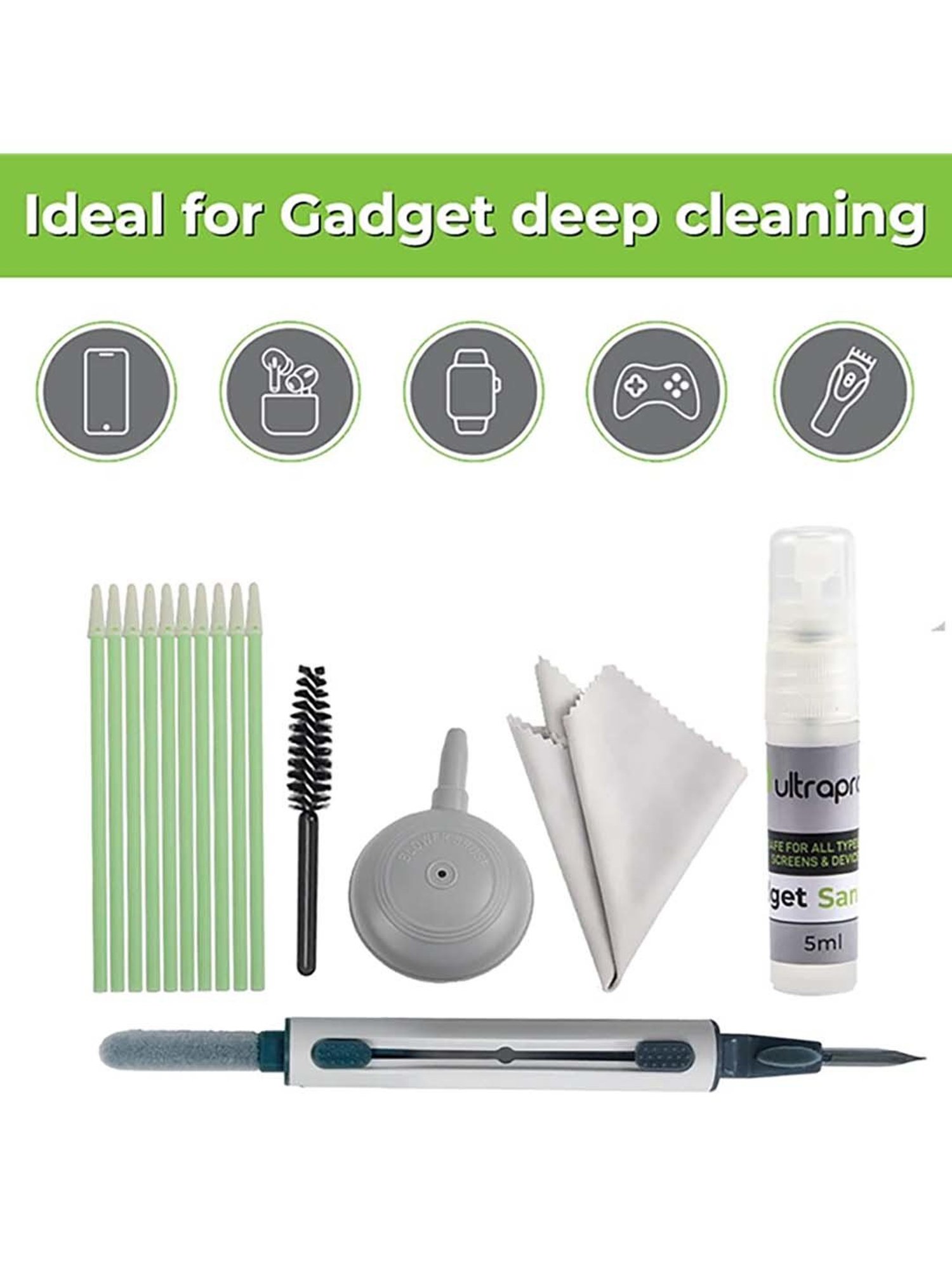 ULTRAPROLINK UM1001 Cable Tidy Magnetic Cable Organizer (Grey)