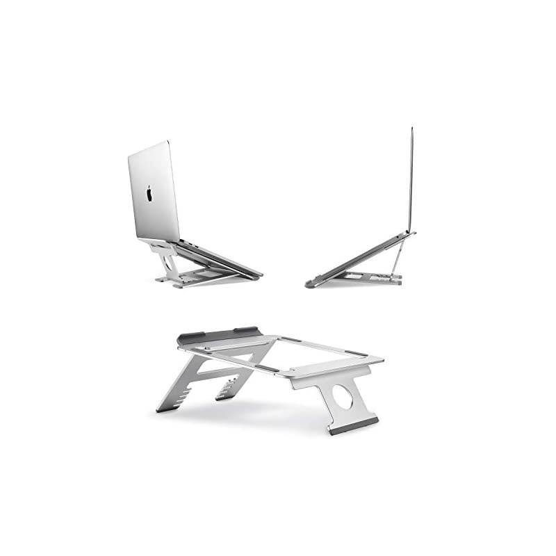Stand Foldable Multi Functional Aluminum Ergonomic Portable Riser Adjustable Stand Holder for MacBook Pro Air HP Dell Lenovo Samsung Acer Huawei MateBook