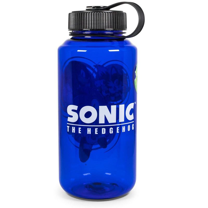 Just Funky Sonic The Hedgehog Character Plastic Water Bottle | Holds 32 Ounces