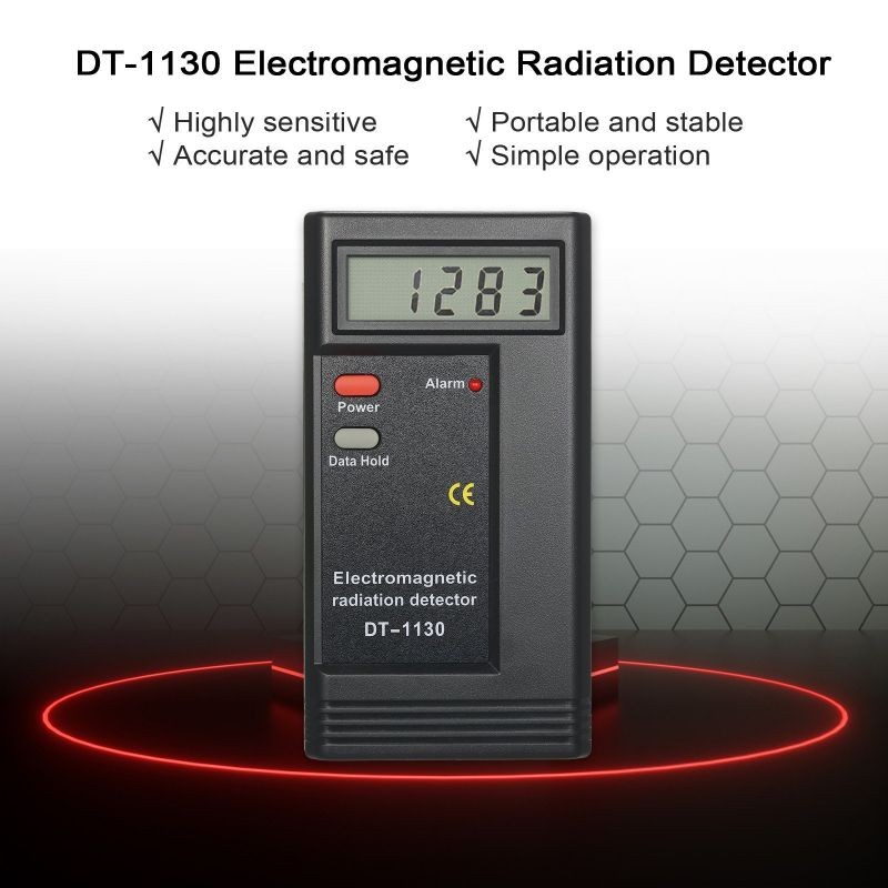 DT-1130 Portable LCD Digital Electromagnetic Radiation Detector EMF Meter Dosimeter Meter Tester DT-1130 9V