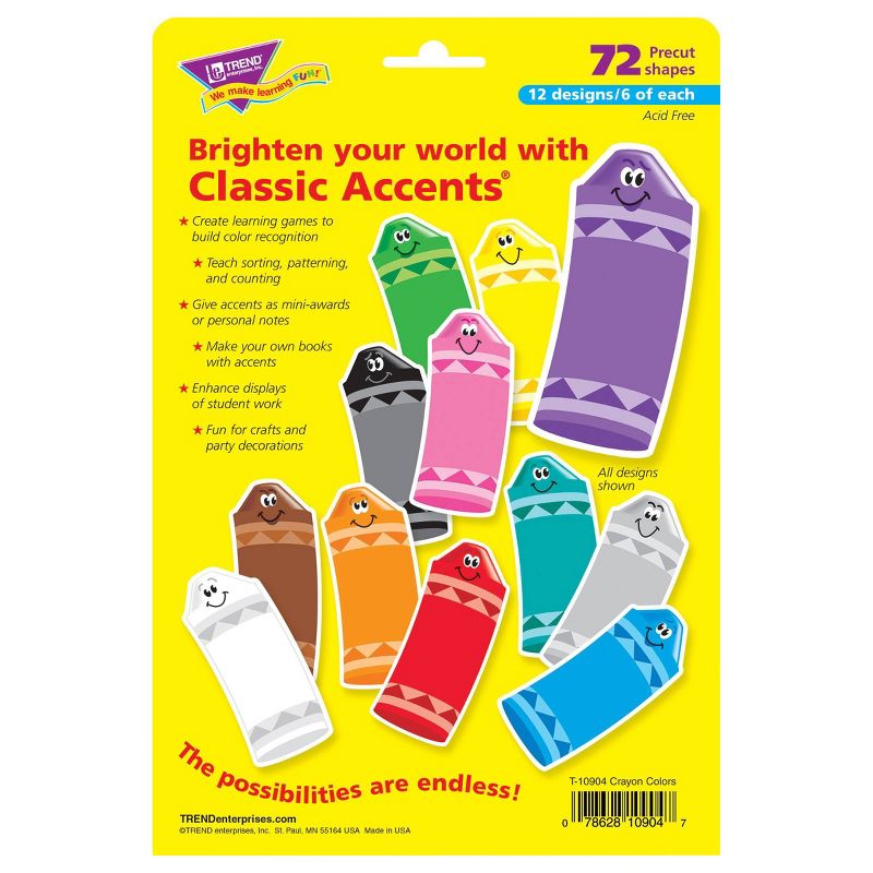 3pk 72 per Pack Crayon Colors Classic Accents - TREND