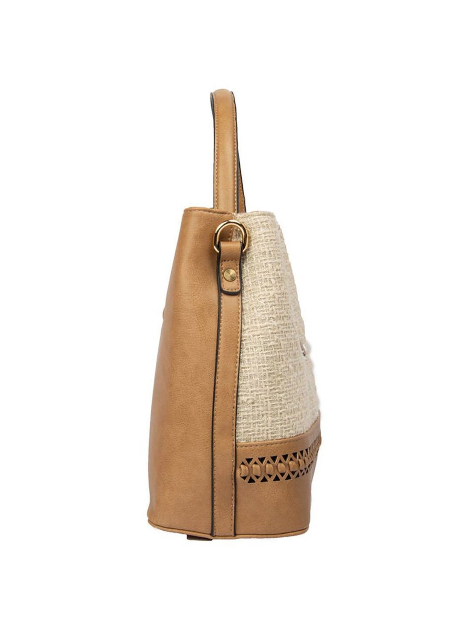 BULCHEE Tan Textured Medium Handbag