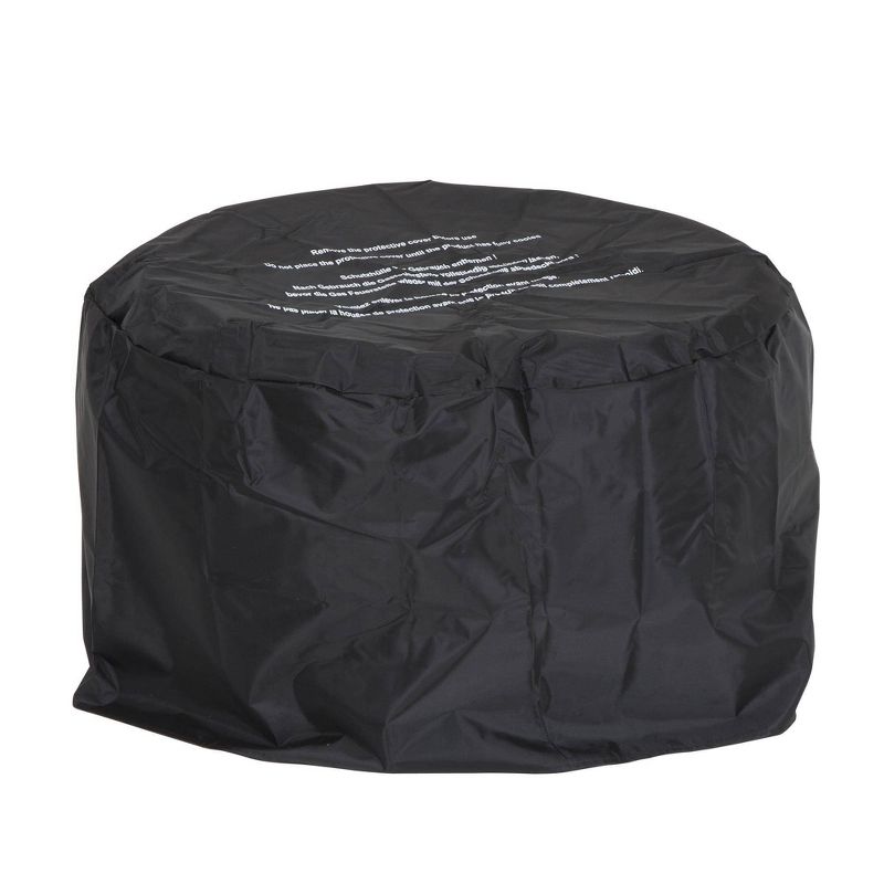 Asher 27" Outdoor Wood Burning Fire Pit with Grilling Surface - Aqua Haze -  Novogratz