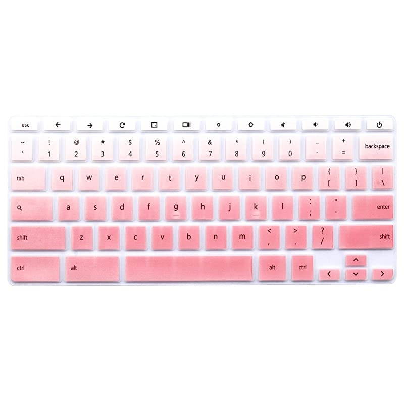 Keyboard Cover for HP Chromebook 14 G2 G3 G4 Series HP Chromebook 14ak 14ca 14db 14X Series HP Chromebook 11 G2 G3 G4 G5 G6 EE Series HP Chromebook x360 116 Pink Ombre
