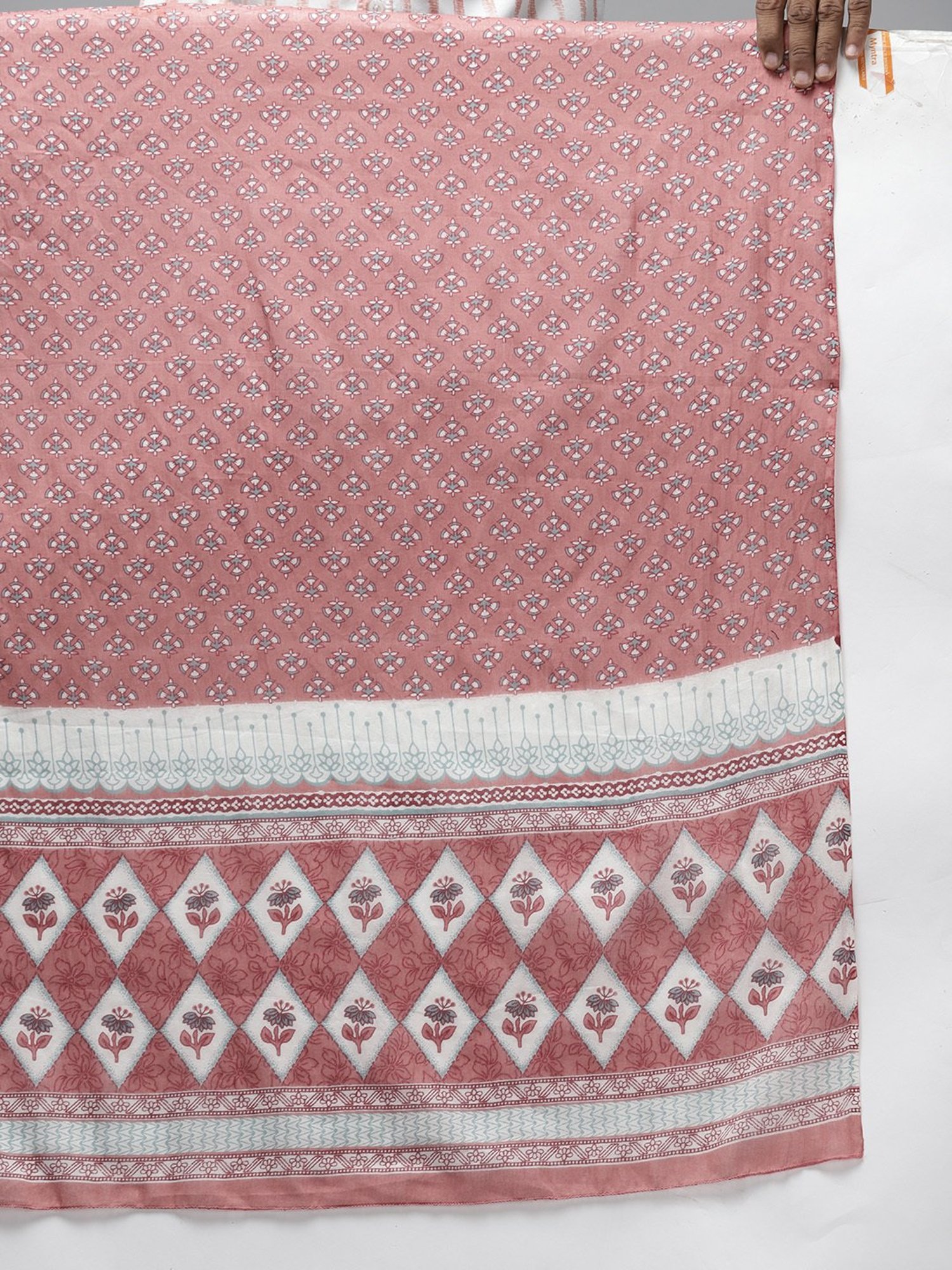 Prakrti Rust Cotton Printed Kurta With Pant & Dupatta